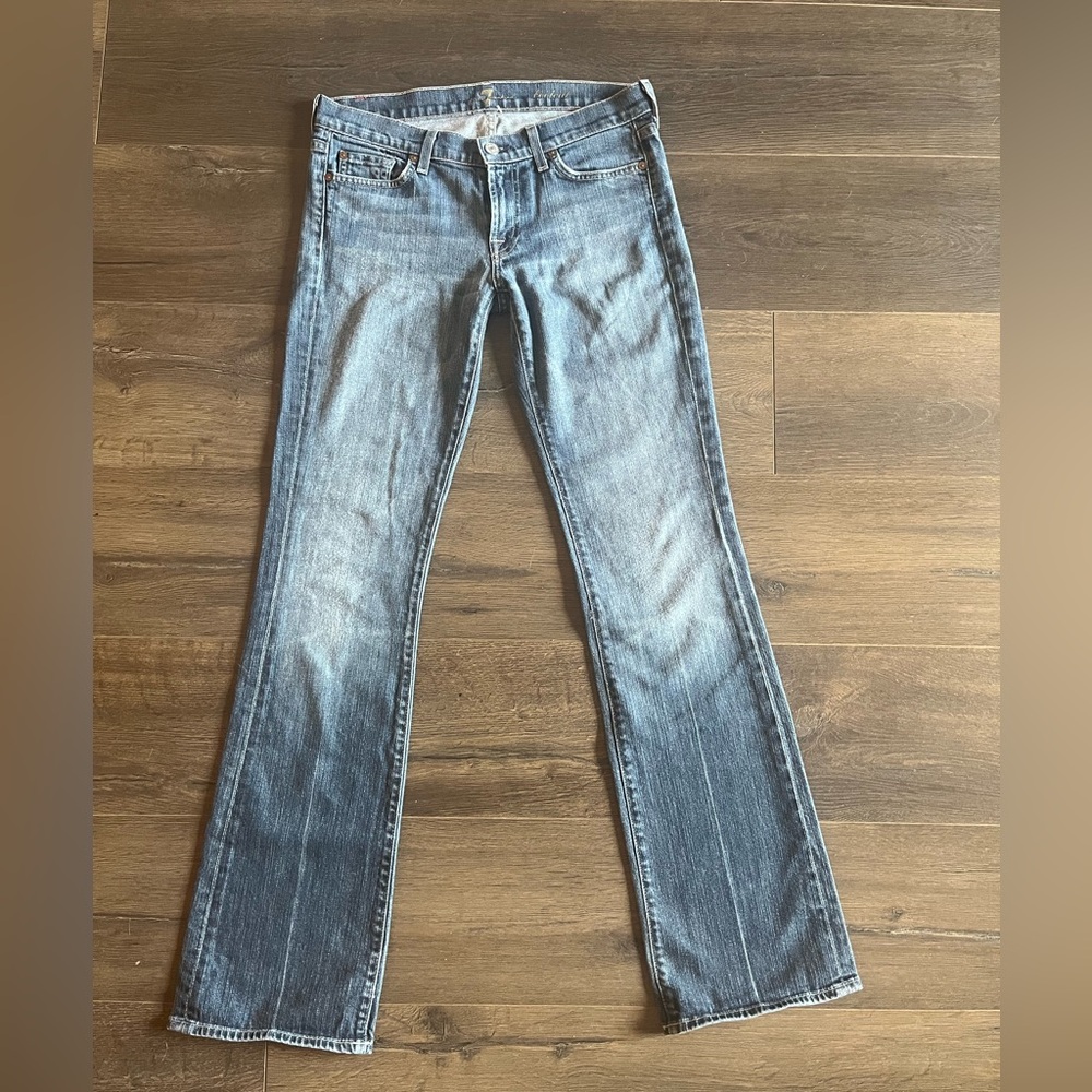 7 For All Mankind Women's Blue Boot Cut Jeans